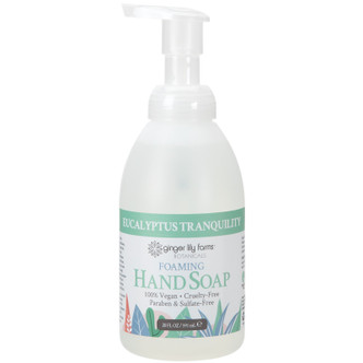 Ginger Lily Farms Botanicals Foaming Hand Soap, Eucalyptus Tranquility, 20 oz. Pump Bottle