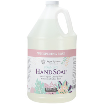 Ginger Lily Farms Botanicals Foaming Hand Soap, Whispering Rose, 1 Gallon Refill
