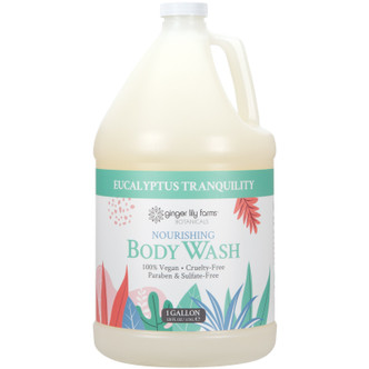 Ginger Lily Farms Botanicals Eucalyptus Tranquility Nourishing Body Wash, 1 Gallon (Pack of 4)