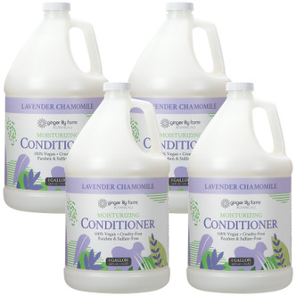 Ginger Lily Farms Botanicals Moisturizing Conditioner, Lavender Chamomile, 1 Gallon Refill (Pack of 4)