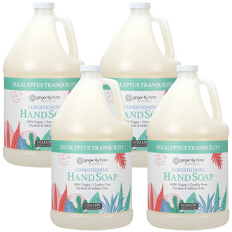 Ginger Lily Farms Botanicals Eucalyptus Tranquility Conditioning Hand Soap, 1 Gallon (Pack of 4)