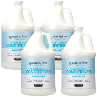 Ginger Lily Farms Club & Fitness Moisturizing Conditioner, Rain Water, 1 Gallon (Pack of 4)