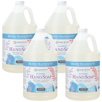 Ginger Lily Farms Botanicals Foaming Hand Soap, Island Tranquility, 1 Gallon Refill (Pack of 4)