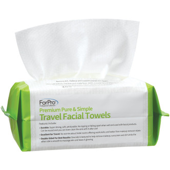ForPro Premium Pure & Simple Travel Facial Towels 100-ct