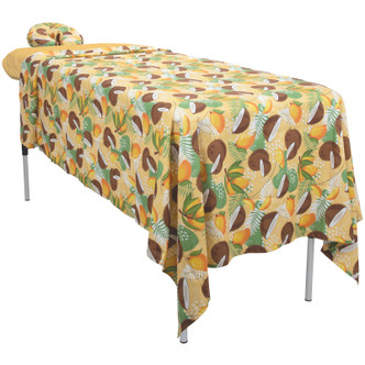 ForPro Premium Designer Microfiber 3-Piece Massage Sheet Set, Coco Mango