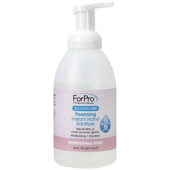 ForPro Alcohol-Free Foaming Instant Hand Sanitizer, Whispering Rose, 20 oz., Pack of 6