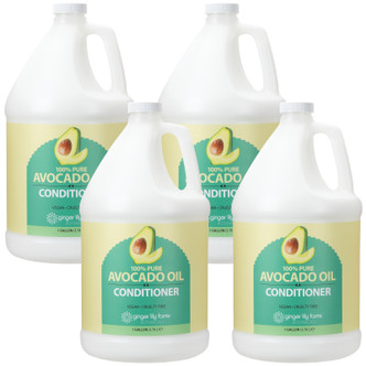 GLFB 100% Pure Avocado Oil Conditioner Gallon, Pack of 4