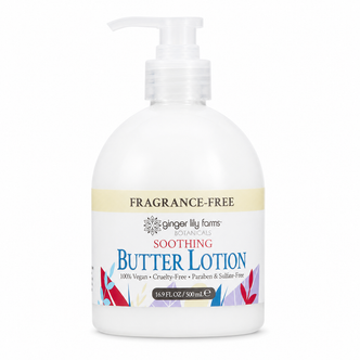 Ginger Lily Farms Botanicals Fragrance-Free Soothing Butter Lotion, 16.9oz, Pack of 6