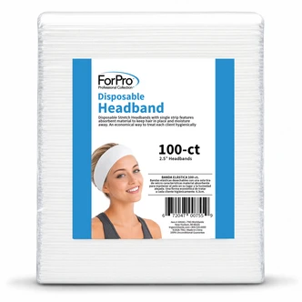 ForPro Disposable Spa Headband, Adjustable Fit for Facials & Waxing, 100-Ct