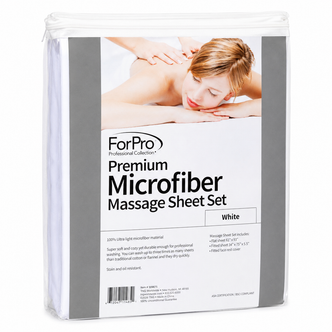 ForPro Premium Microfiber 3-Piece Massage Sheet Set White