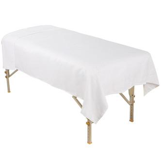 Premium Microfiber Massage Flat Sheet White