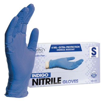 ForPro Indigo Nitrile Gloves Small