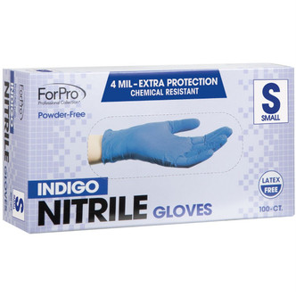 ForPro Indigo Nitrile Gloves Small