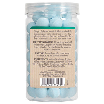 Ginger Lily Farms Botanicals Manicure Spa Balls Ocean 80-Count