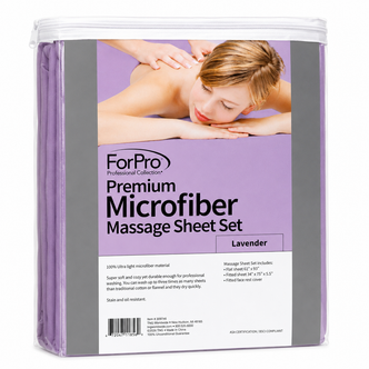 ForPro Premium Microfiber 3-Piece Massage Sheet Set Lavender