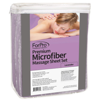 Premium Microfiber 3-Piece Massage Sheet Set Lavender