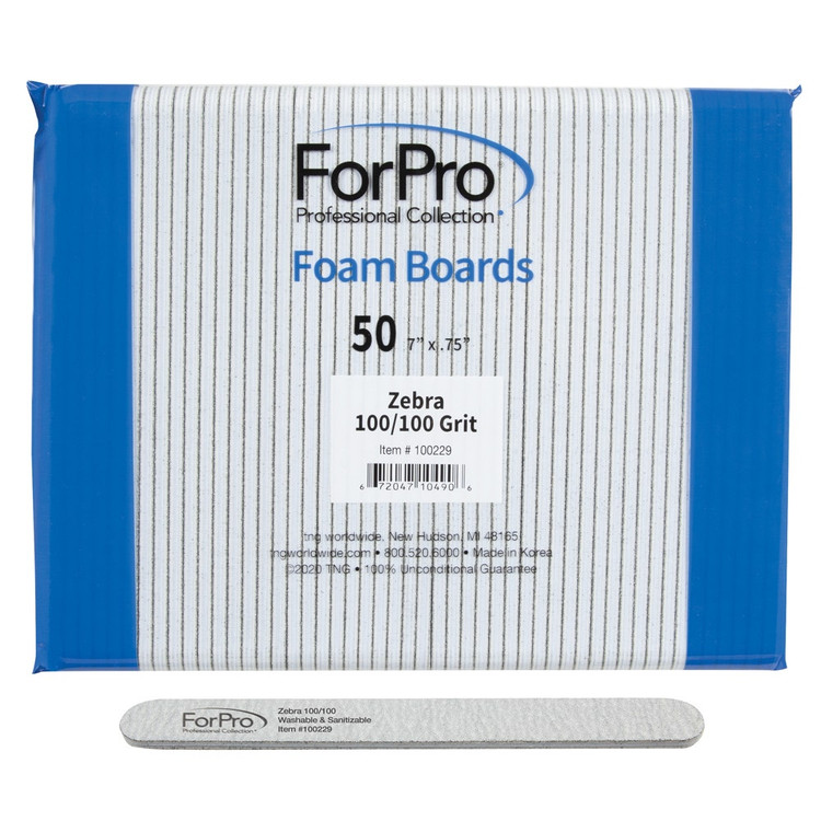 ForPro Zebra Foam Board 100/100 Grit 50-Count