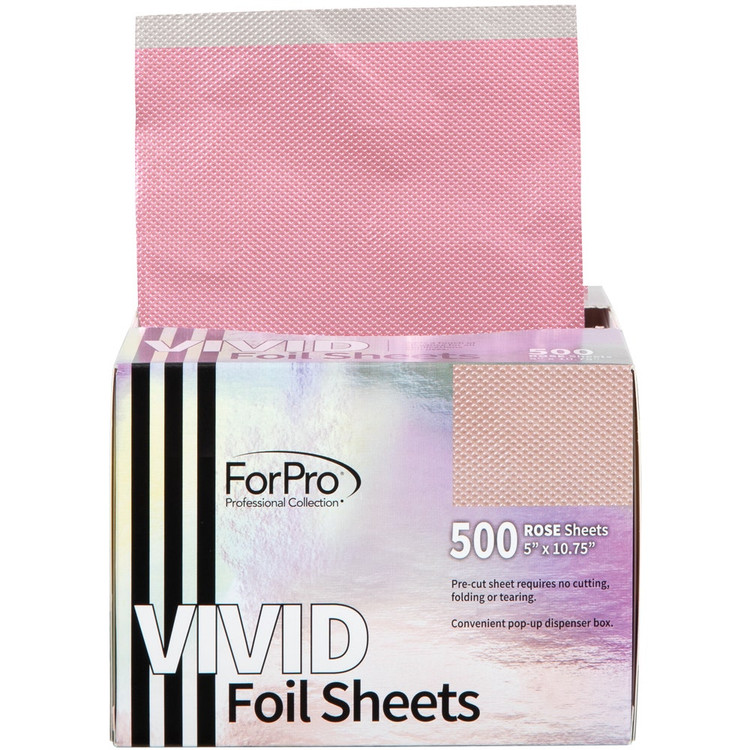 VIVID Rose Embossed Foil Sheets 5" x 10.75" Pop-Up Dispenser 500 sheets
