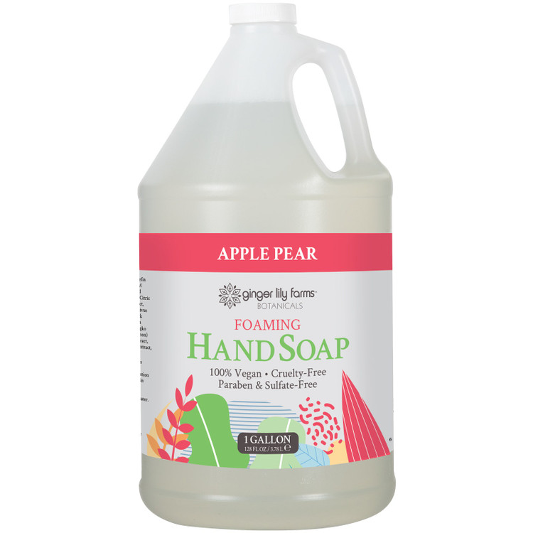 Ginger Lily Farms Botanicals Foaming Hand Soap, Apple Pear, 1 Gallon Refill