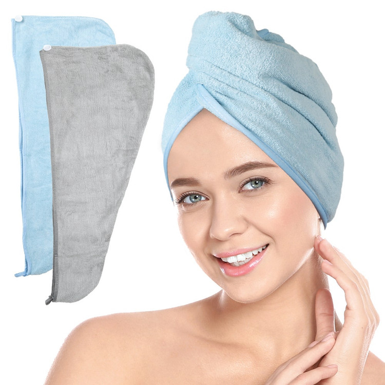 ForPro Premium Microfiber Hair Towel Wrap 2-ct