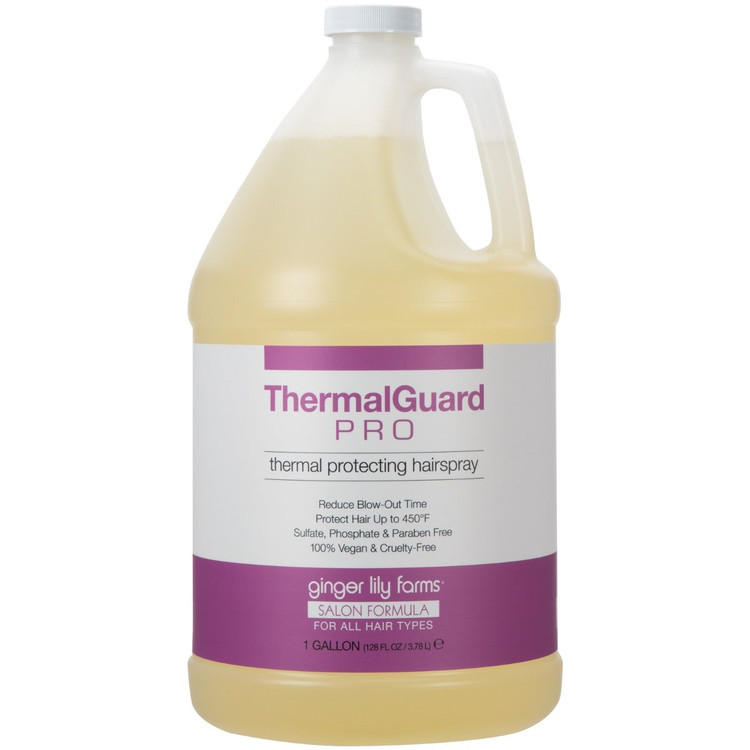 Ginger Lily Farms Salon Formula ThermalGuard Pro Thermal Protecting Hairspray, 1 Gallon