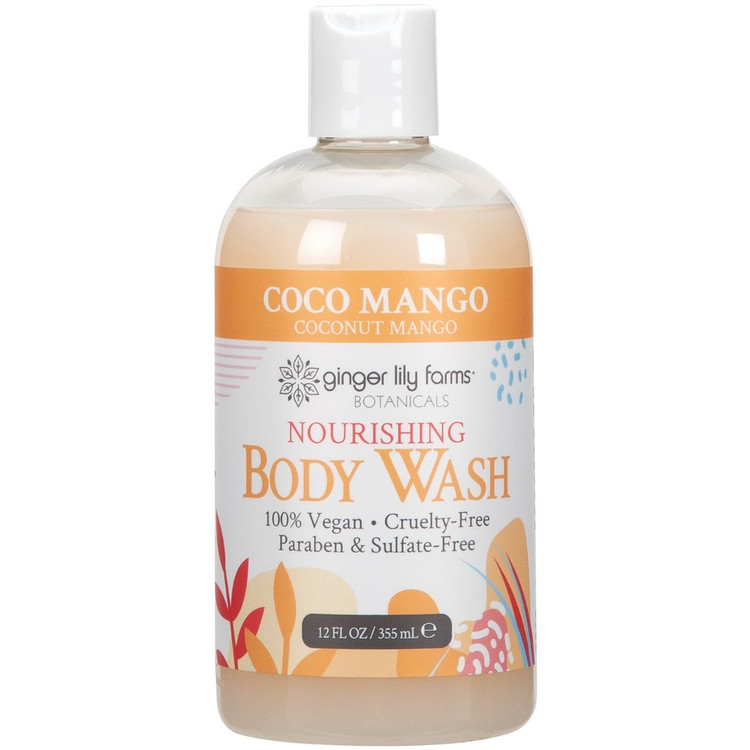 Ginger Lily Farms Botanicals Coco Mango Nourishing Body Wash, 12 oz. Bottle
