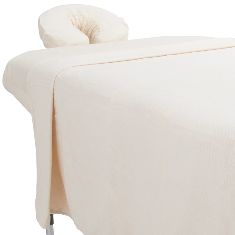 ForPro Luxury TerrySoft Massage Sheet Set Cool Natural