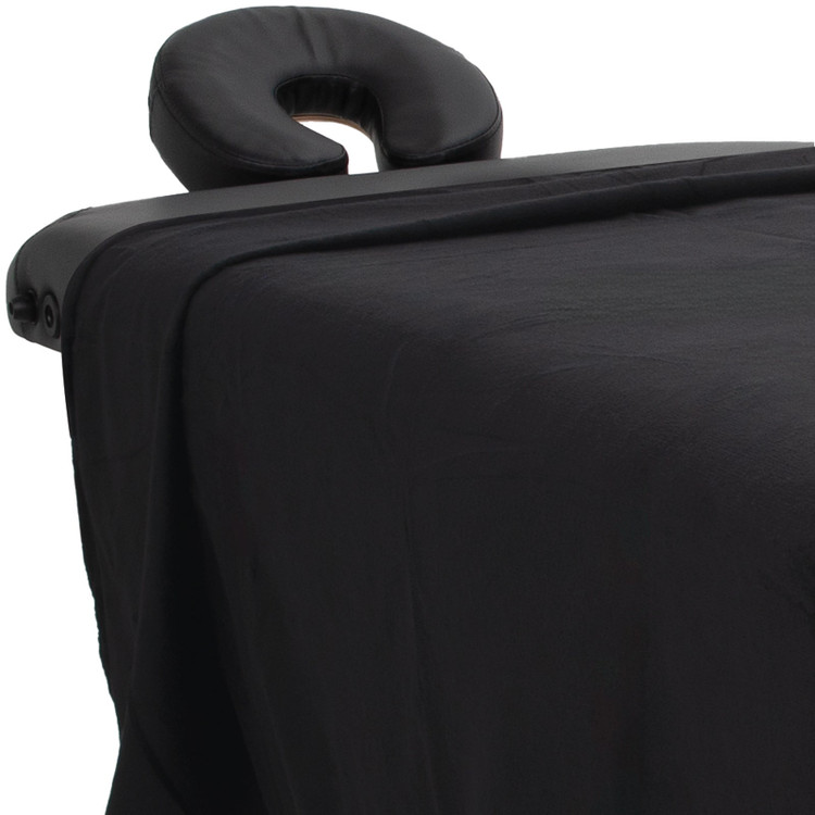 ForPro Luxury TerrySoft Flat Massage Sheet Black