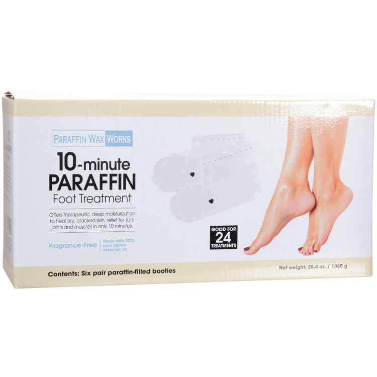 Paraffin Wax Works Fragrance-Free 10-minute Paraffin Foot Treatment, 6-pair