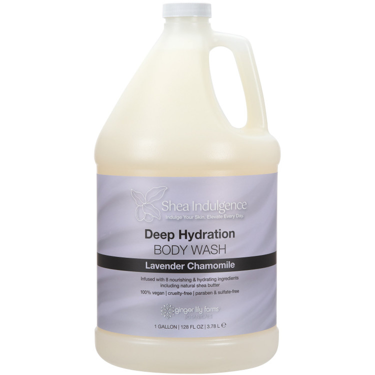 Shea Indulgence Deep Hydration Body Wash Lavender Chamomile, 1 Gallon