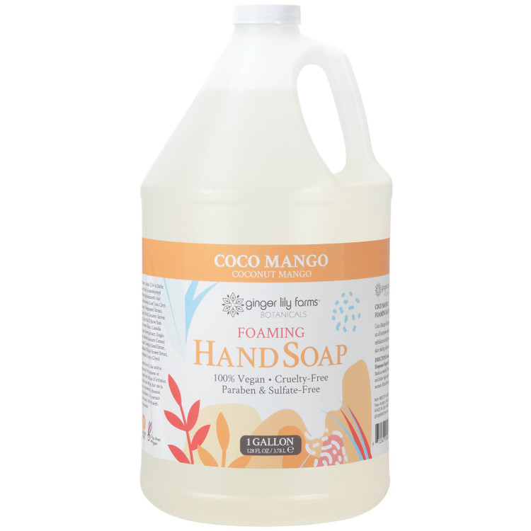 Ginger Lily Farms Botanicals Foaming Hand Soap, Coco Mango, 1 Gallon Refill