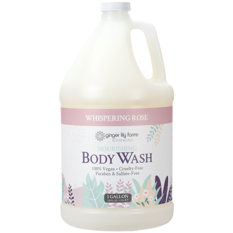 Ginger Lily Farms Botanicals Whispering Rose Nourishing Body Wash, 1 Gallon