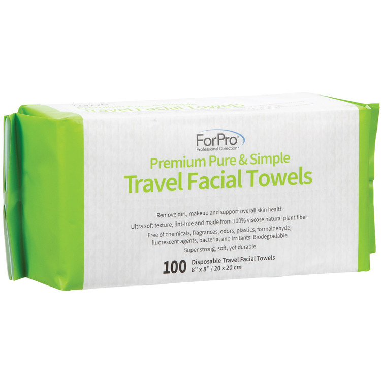 ForPro Premium Pure & Simple Travel Facial Towels 100-ct