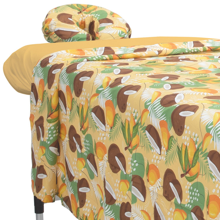 ForPro Premium Designer Microfiber 3-Piece Massage Sheet Set, Coco Mango