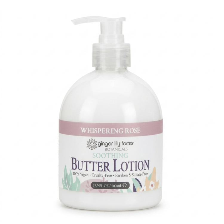 Ginger Lily Farms Botanicals Whispering Rose Soothing Butter Lotion, 16.9oz