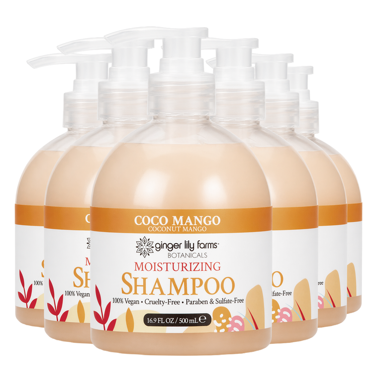 Ginger Lily Farms Botanicals Coco Mango Moisturizing Shampoo, 16.9oz, Pack of 6