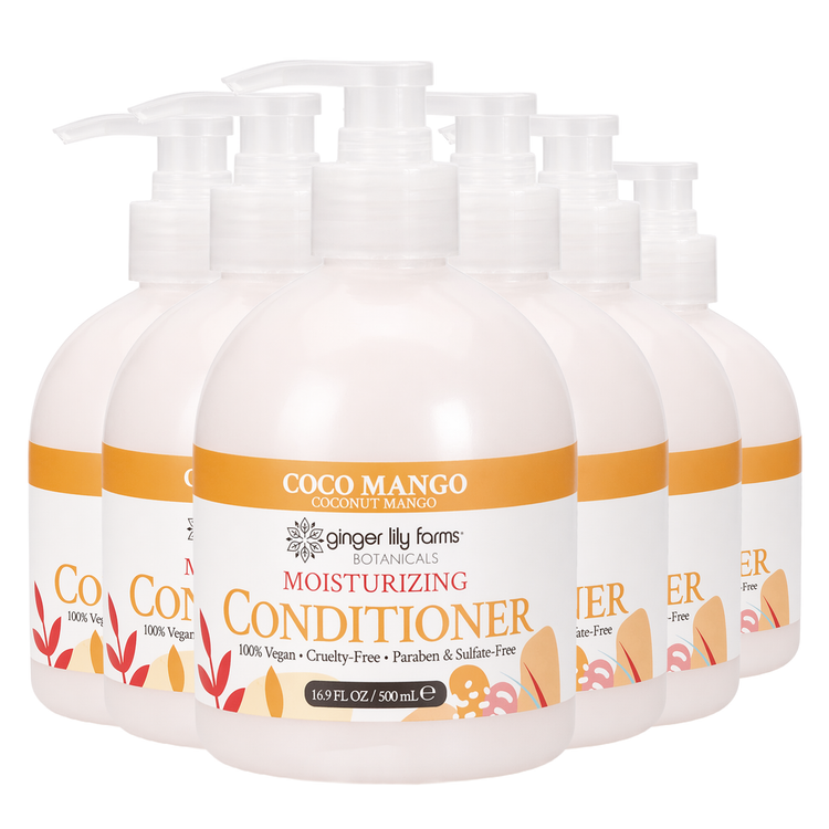 Ginger Lily Farms Botanicals Coco Mango Moisturizing Conditioner, 16.9oz, Pack of 6