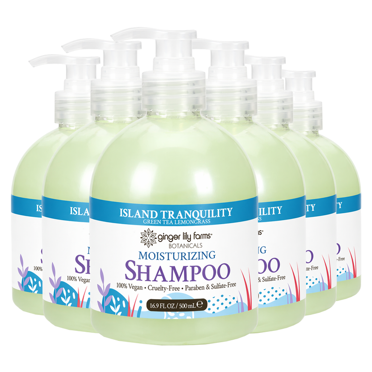 Ginger Lily Farms Botanicals Island Tranquility Moisturizing Shampoo, 16.9, Pack of 6