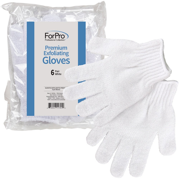 ForPro Premium Exfoliating Gloves 6-Pair