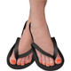 ForPro Comfy Thong Slippers Black on Model