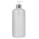 ForPro Boston Frosted PET Shiny Silver Pump Bottle Round 16 Oz. 