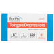 ForPro Senior Tongue Depressors, Smooth Wood, Odorless and Tasteless, Individually-Wrapped, 6” L, 100-Count 