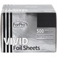 VIVID Black Embossed Foil Sheets 5" x 10.75" Pop-Up Dispenser 500 sheets