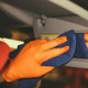 ForPro 6-in-1 HD Orange Nitrile Diamond Grip Gloves XL 100ct