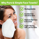 ForPro Premium Pure & Simple XL Facial Towels, 50-ct