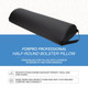 ForPro Premium Jumbo Half-Round Massage Bolster Black