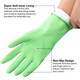 ForPro Rubber Gloves Lime Zest Small 6-pr
