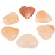 Pure Himalayan Salt Works Heart Massage Stone 2.75” W x 3” H x 1.5” D, Pack of 6