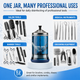 ForPro Midsize Glass Disinfecting Jar for Nail & Spa Tools, 21 Oz
