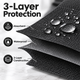 ForPro Black Dental Bibs Disposable, 3-Ply Waterproof, 13"x18", 125-Count